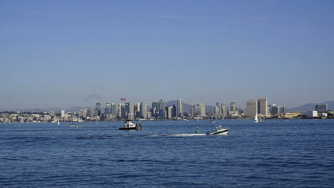 San Diego waterfront skyline, a representative location view